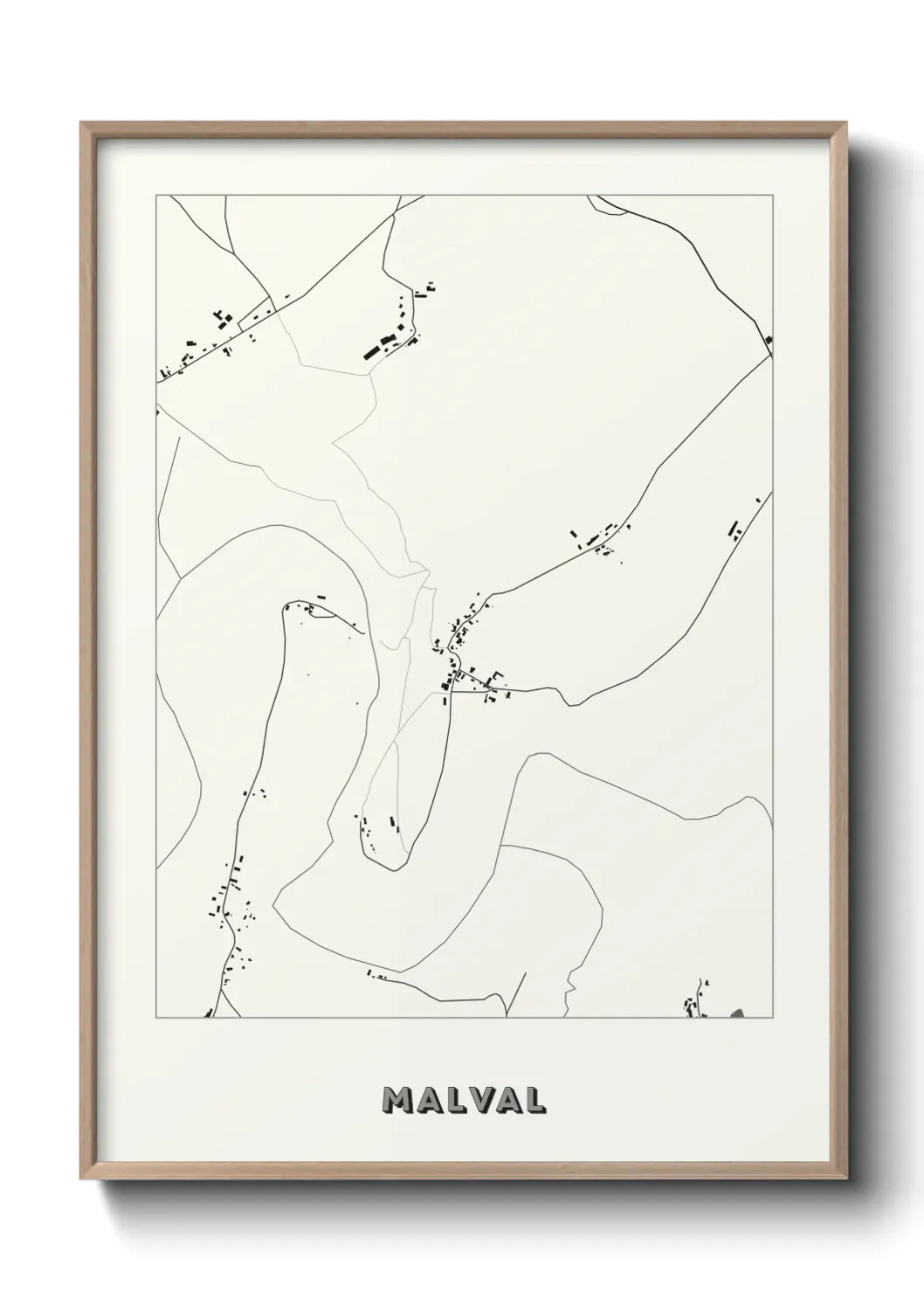Un poster carte Malval