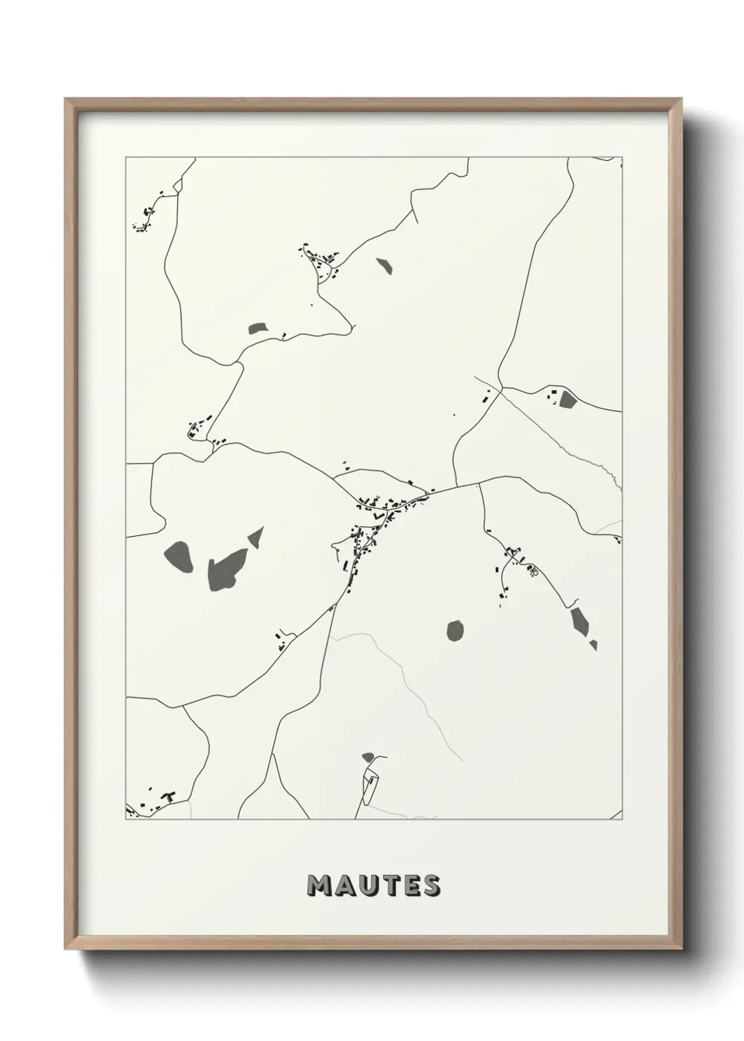Un poster carte Mautes