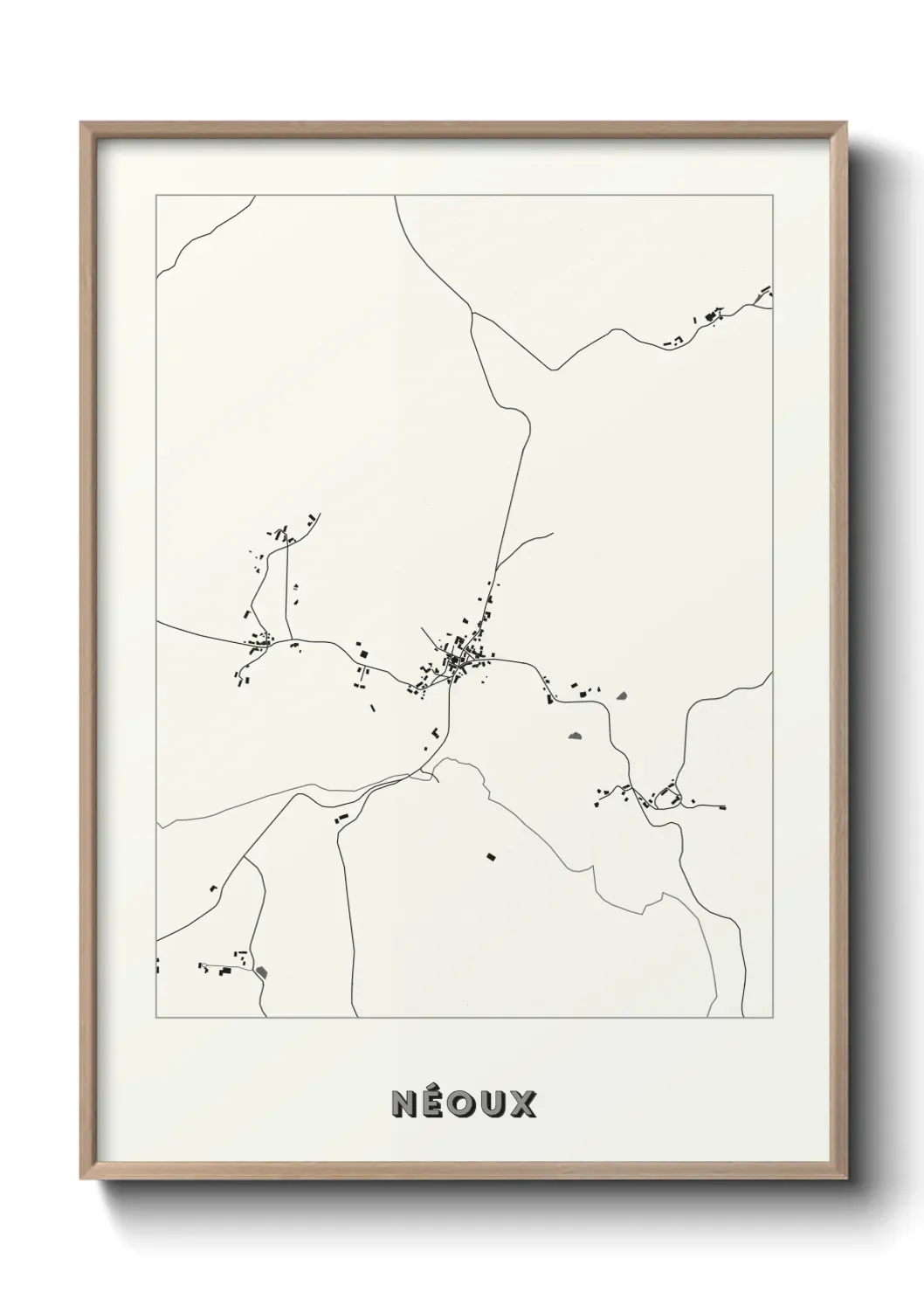 Un poster carte Néoux