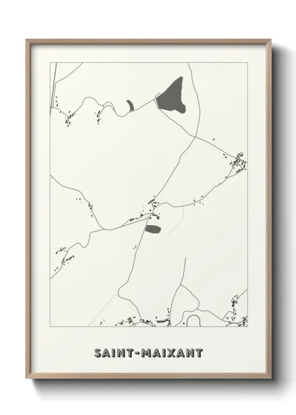 Une affiche de carte sur Saint-Maixant