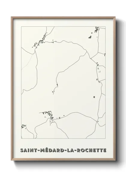 Une affiche de carte sur Saint-Médard-la-Rochette