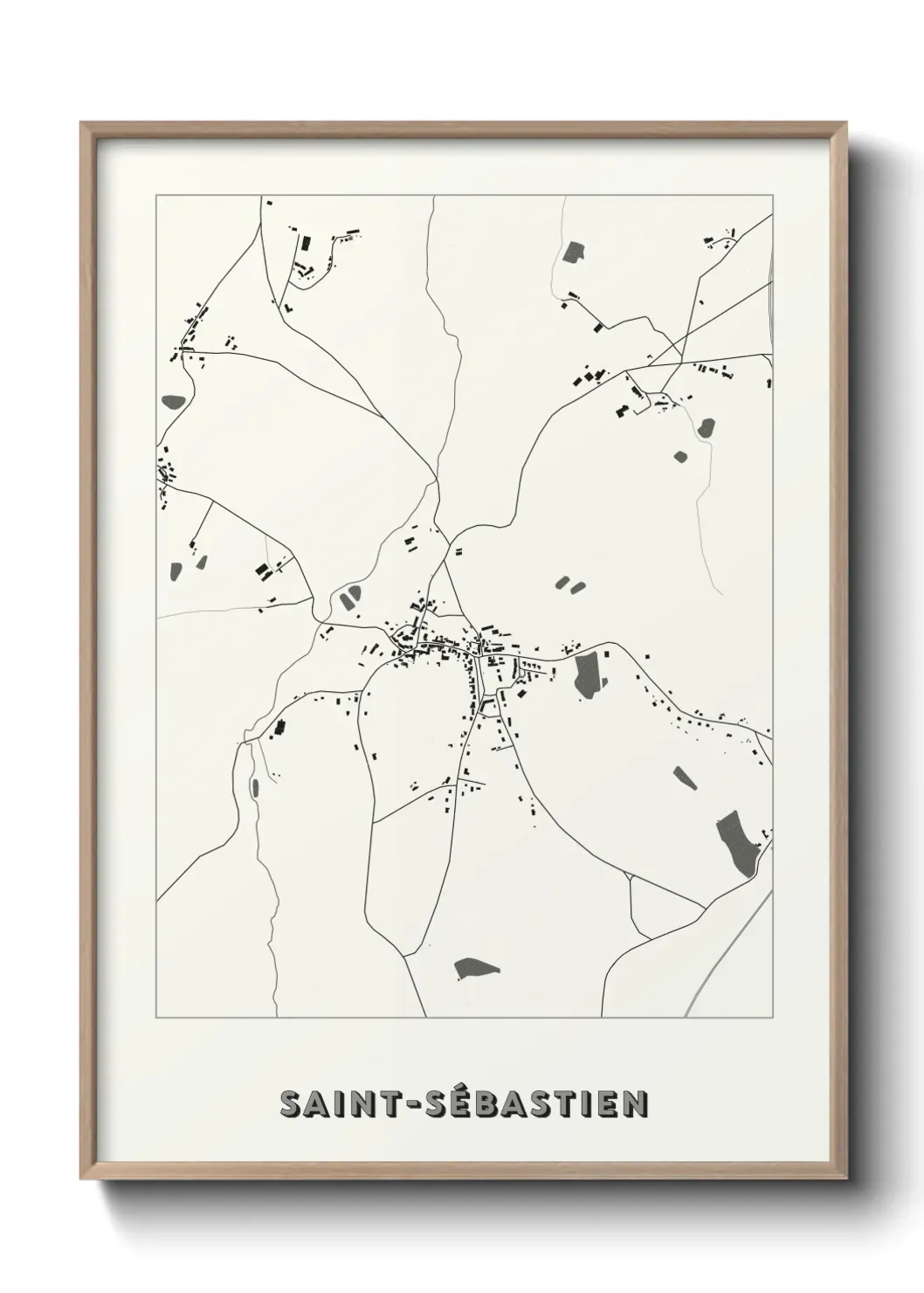 Un poster carte Saint-Sébastien