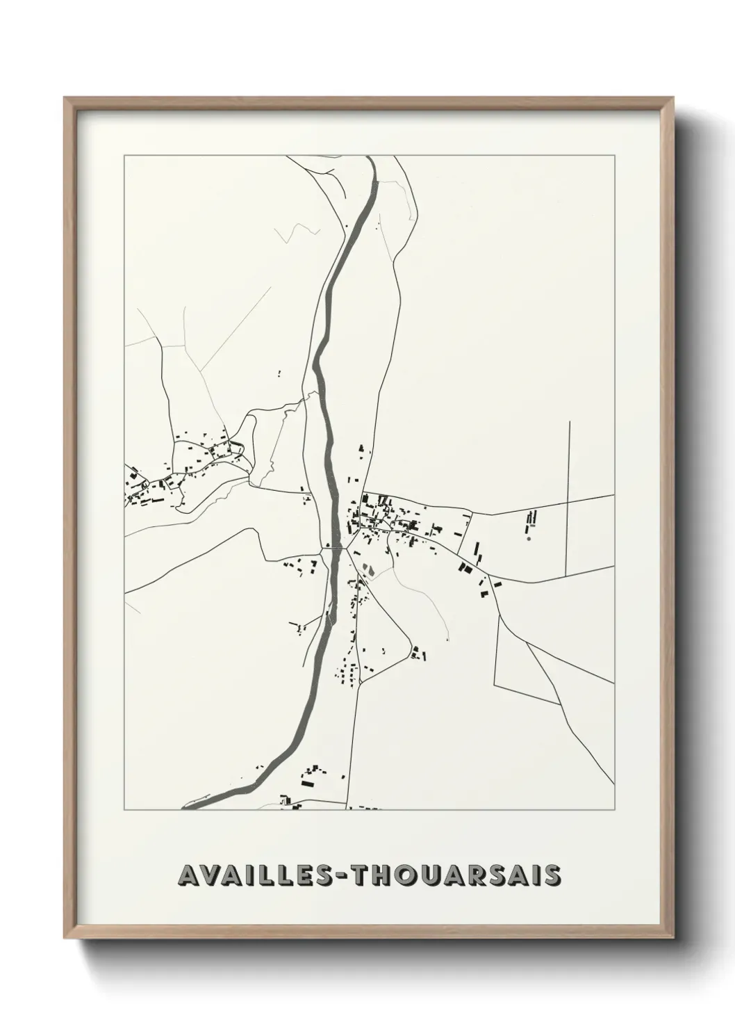 Un poster carte Availles-Thouarsais