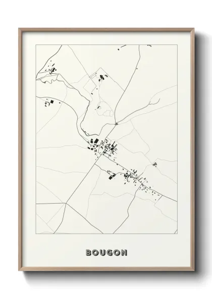 Une affiche de carte sur Bougon