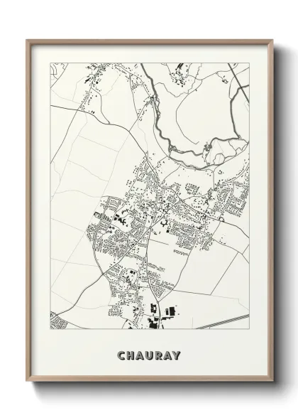 Une affiche de carte sur Chauray