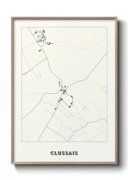Une affiche de carte sur Clussais