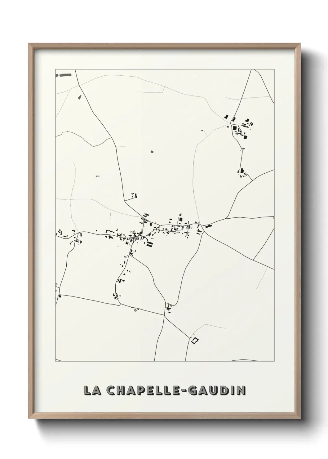 Un poster carte La Chapelle-Gaudin
