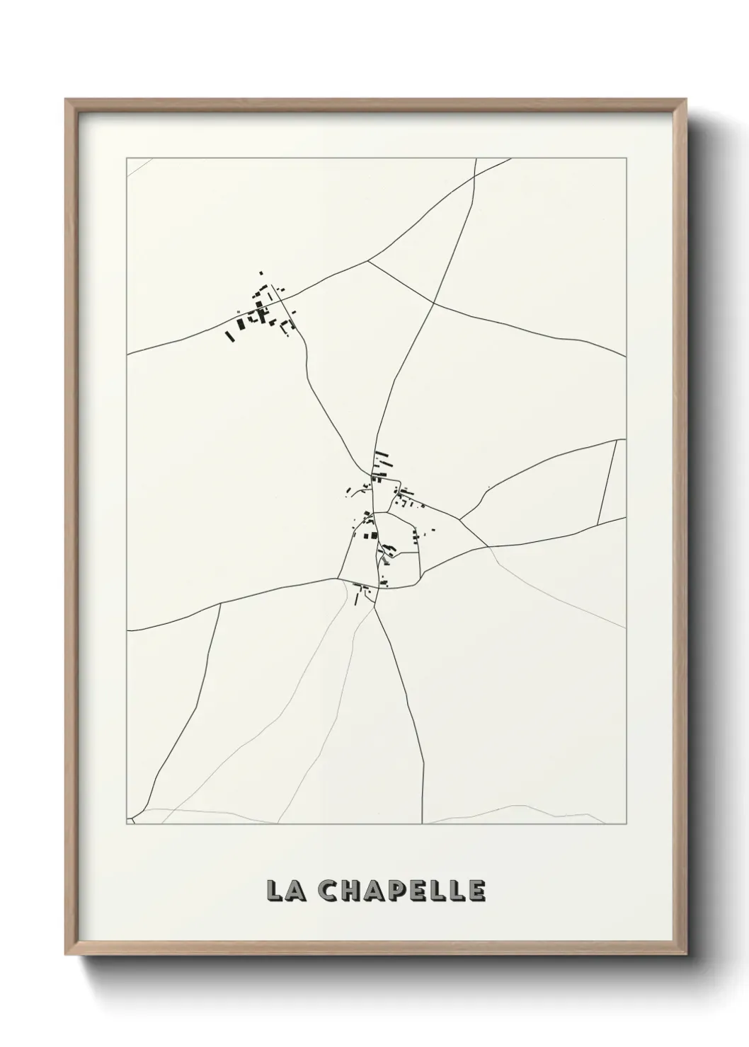 Un poster carte La Chapelle