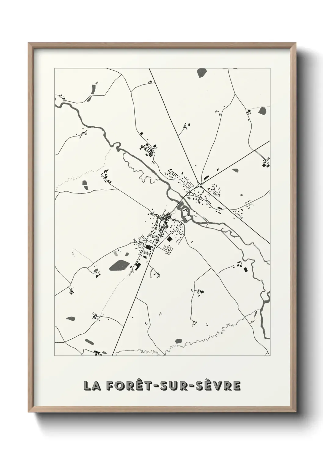 Un poster carte La Forêt-sur-Sèvre