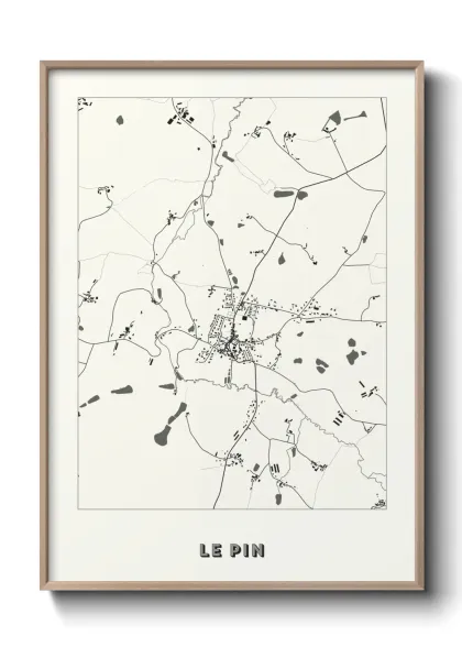 Une affiche de carte sur Le Pin