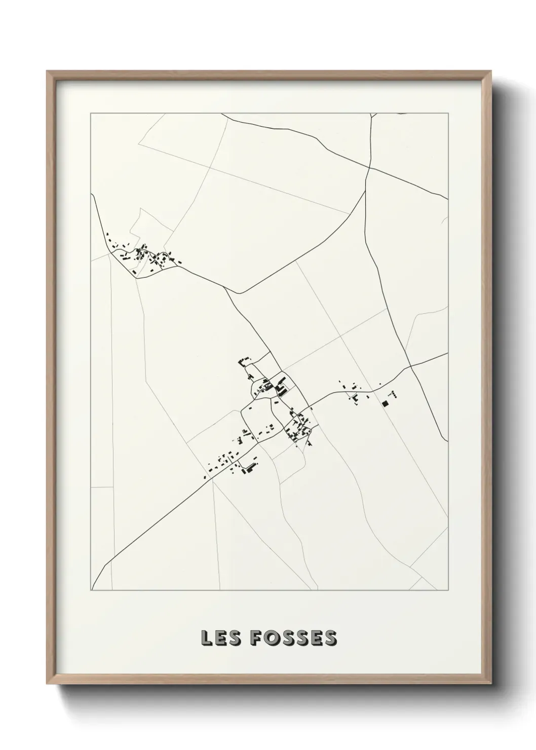 Un poster carte Les Fosses