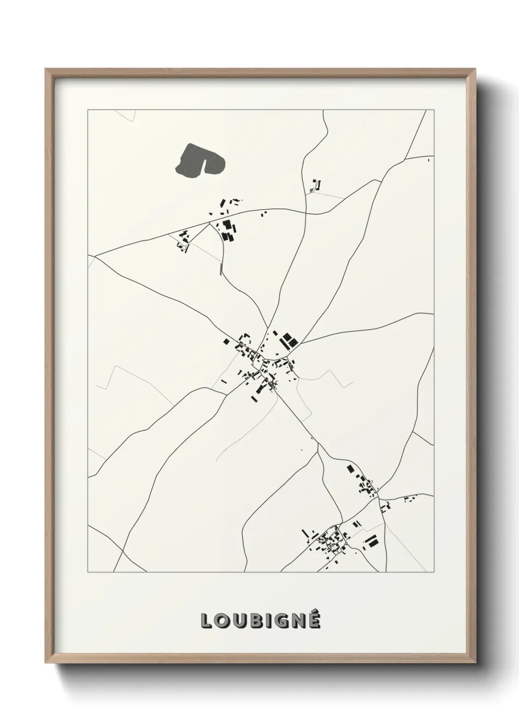 Un poster carte Loubigné