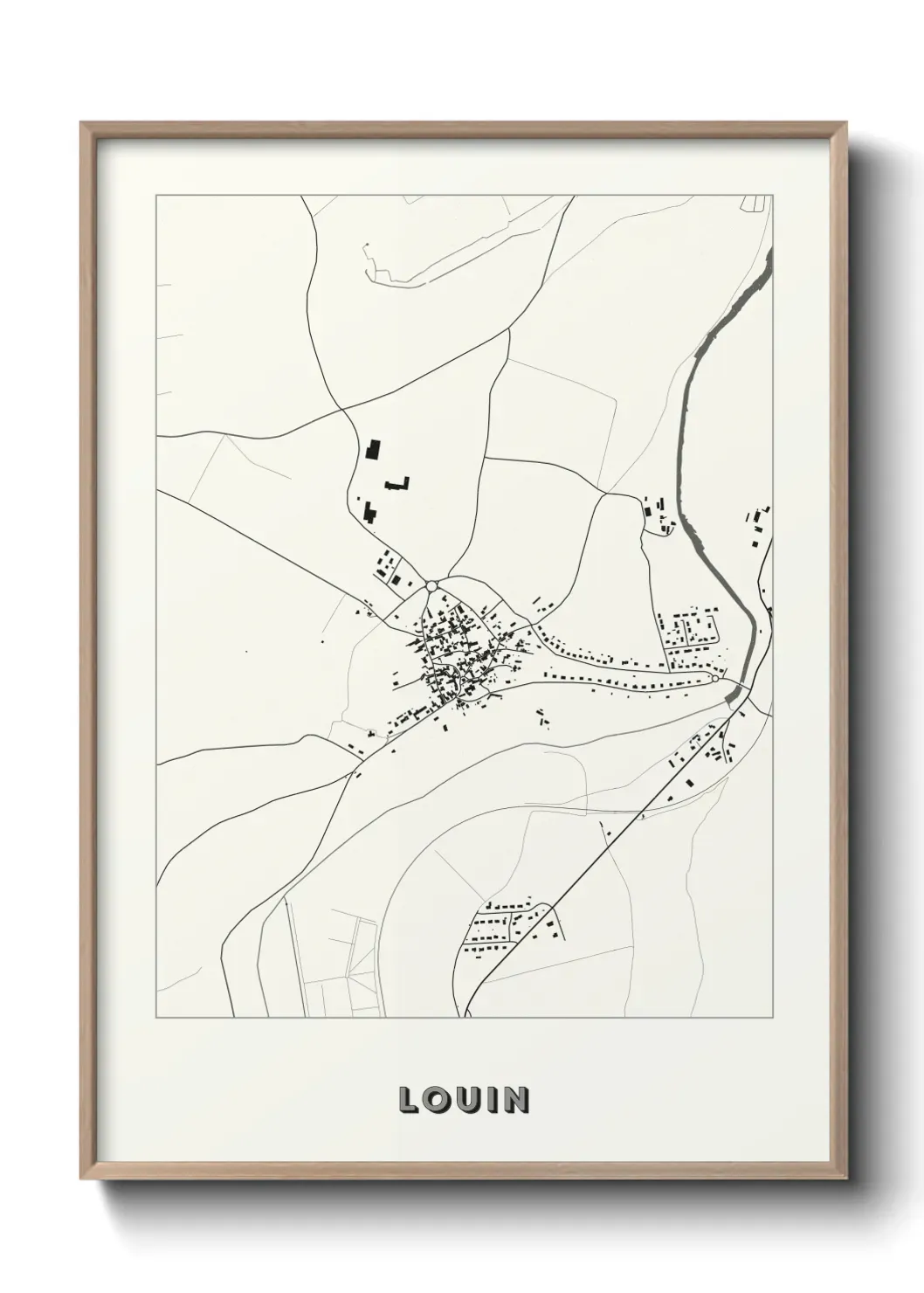 Un poster carte Louin