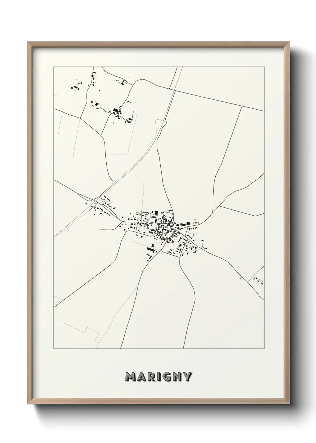 Un poster carte Marigny