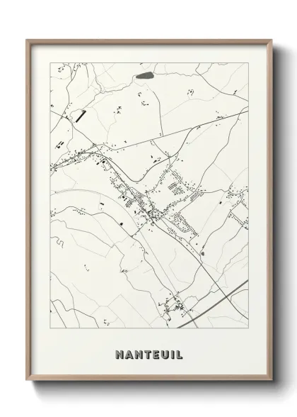 Une affiche de carte sur Nanteuil