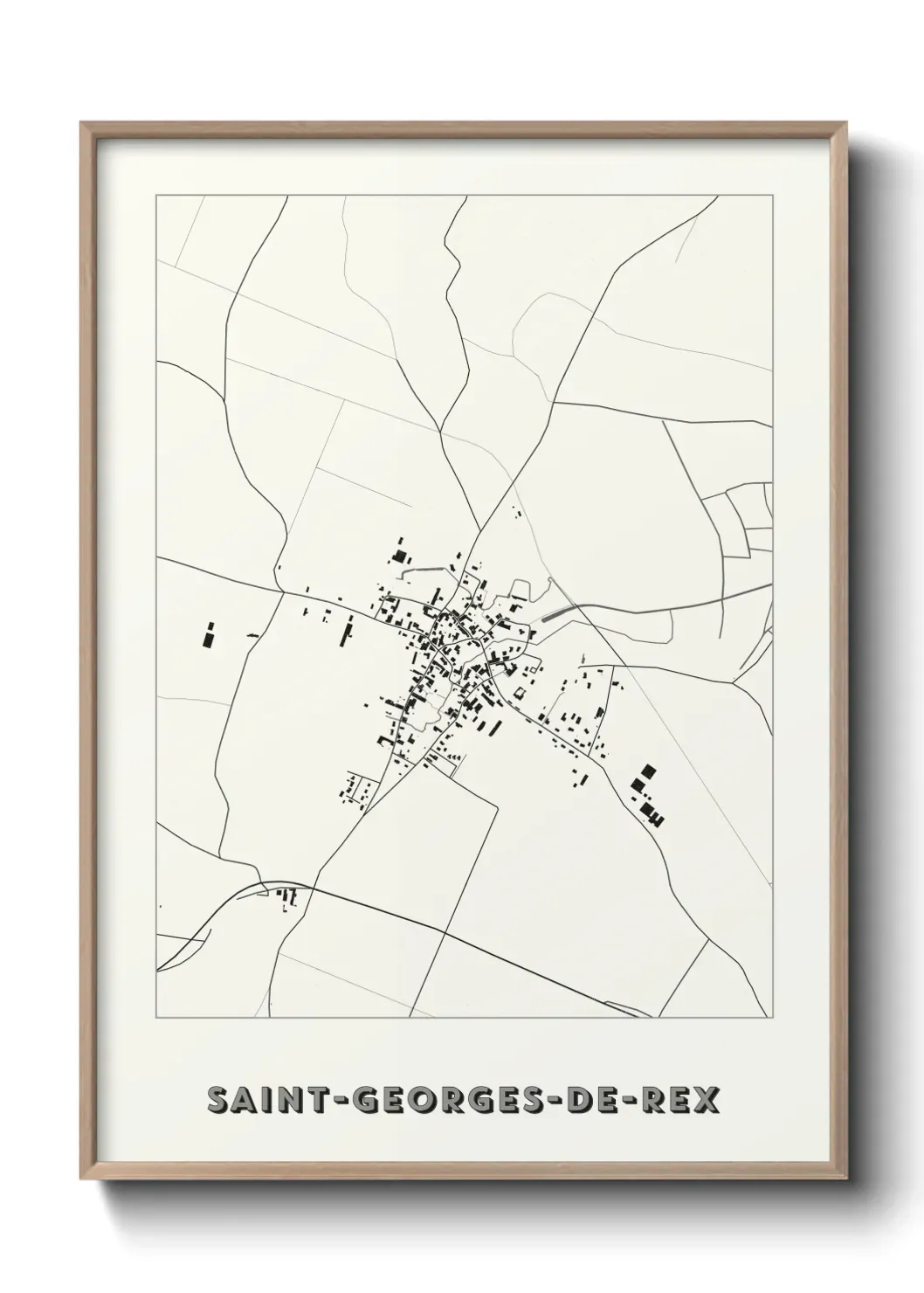 Un poster carte Saint-Georges-de-Rex