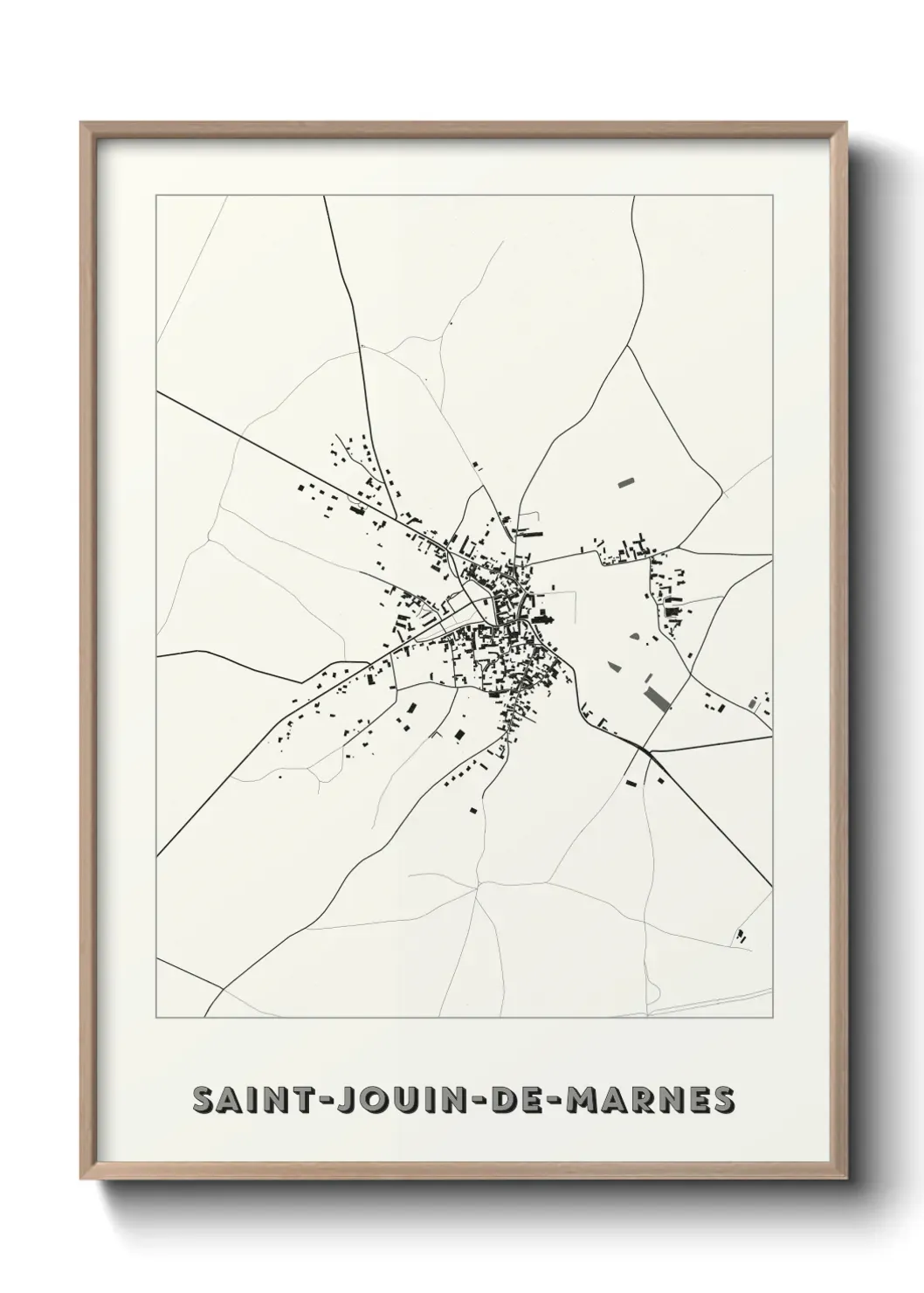 Un poster carte Saint-Jouin-de-Marnes