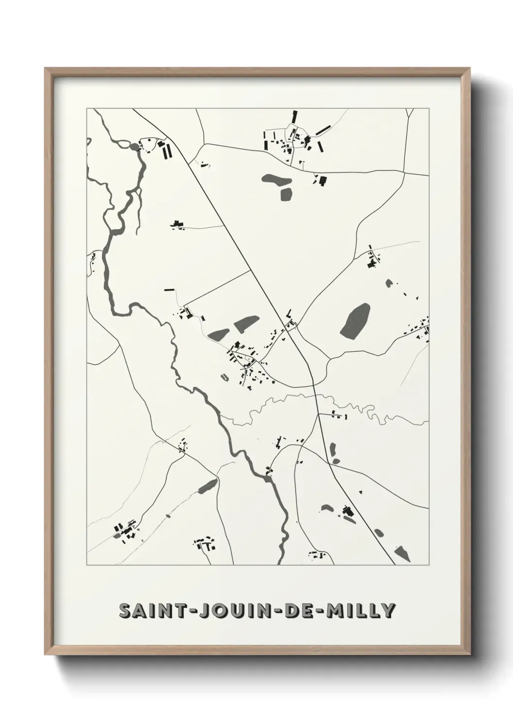Un poster carte Saint-Jouin-de-Milly