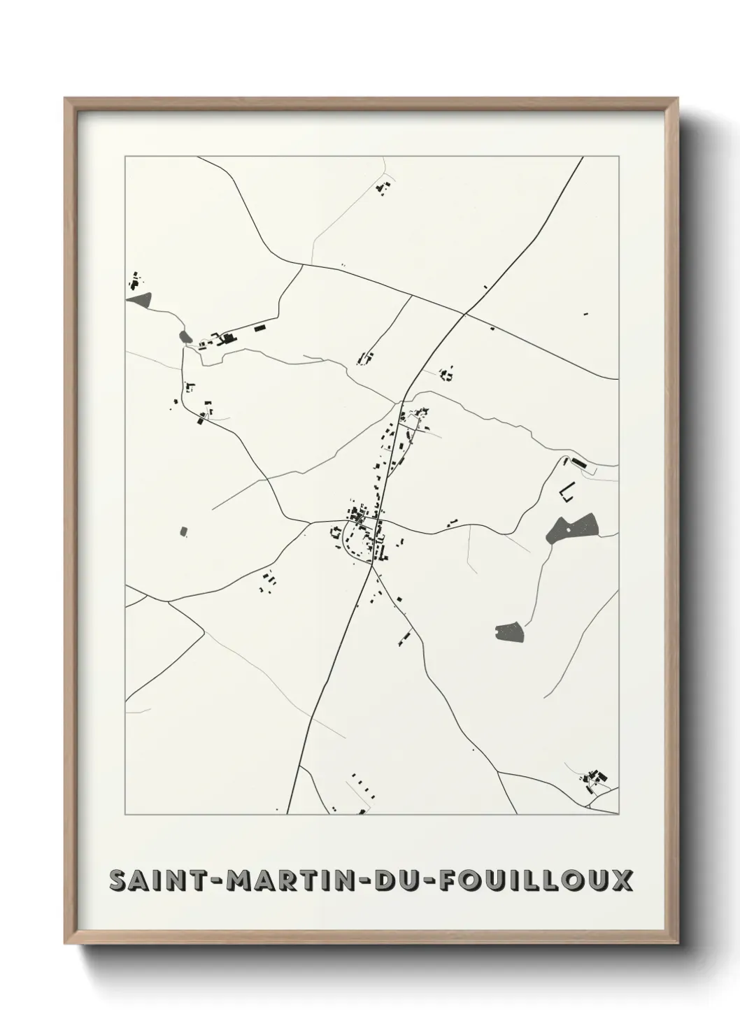 Un poster carteSaint-Martin-du-Fouilloux