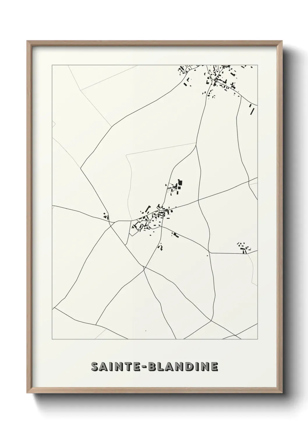 Un poster carte Sainte-Blandine