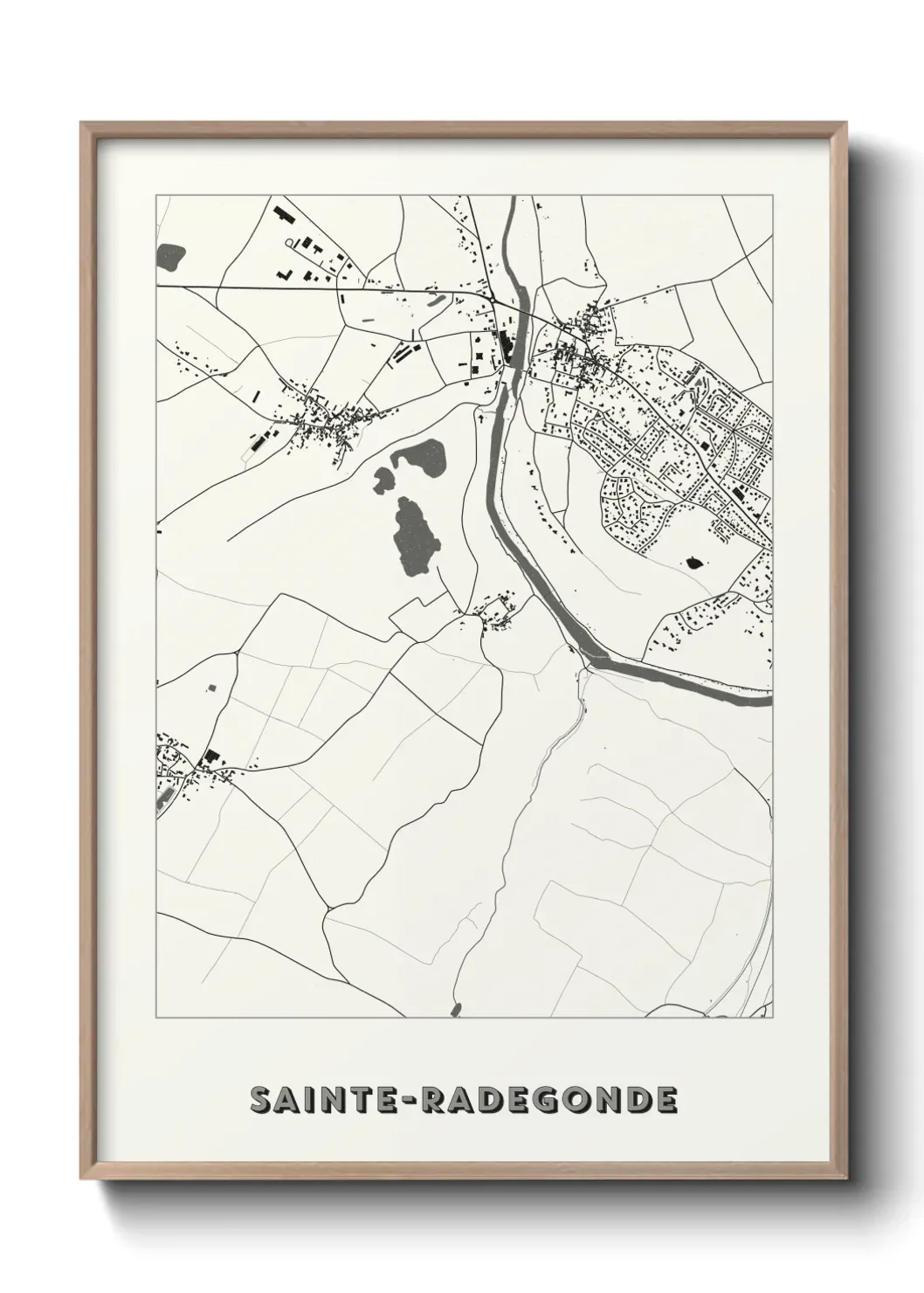 Un poster carte Sainte-Radegonde