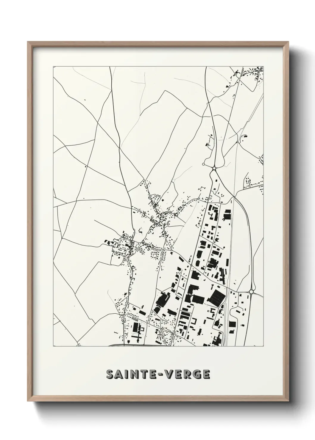 Un poster carte Sainte-Verge
