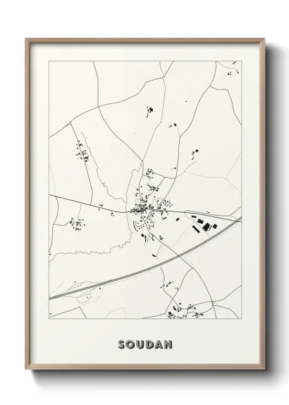 Une affiche de carte sur Soudan