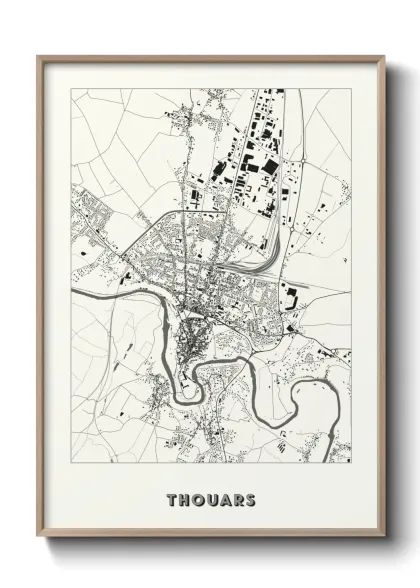 Une affiche de carte sur Thouars