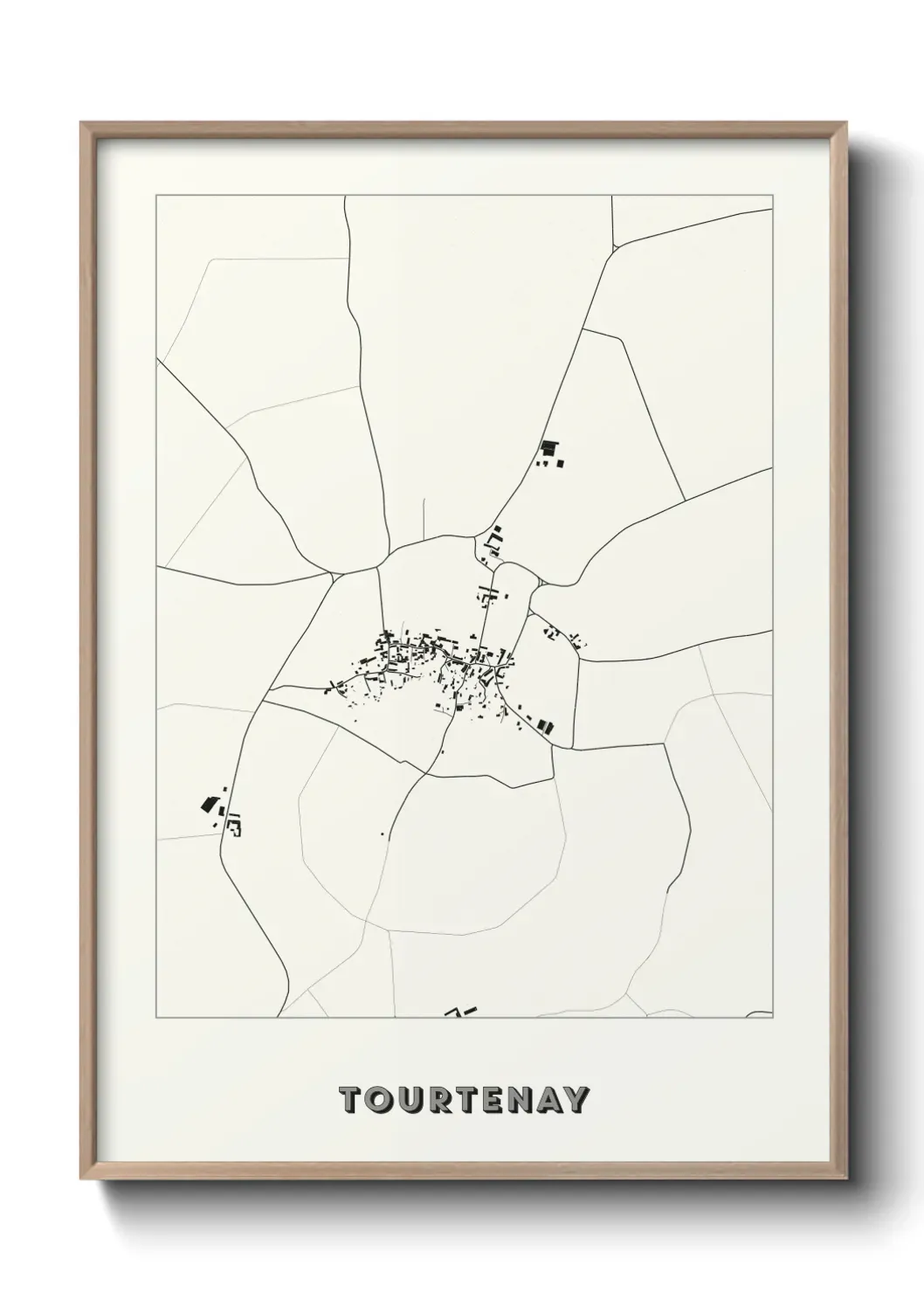 Un poster carte Tourtenay
