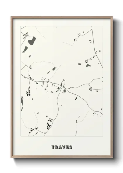 Une affiche de carte sur Trayes