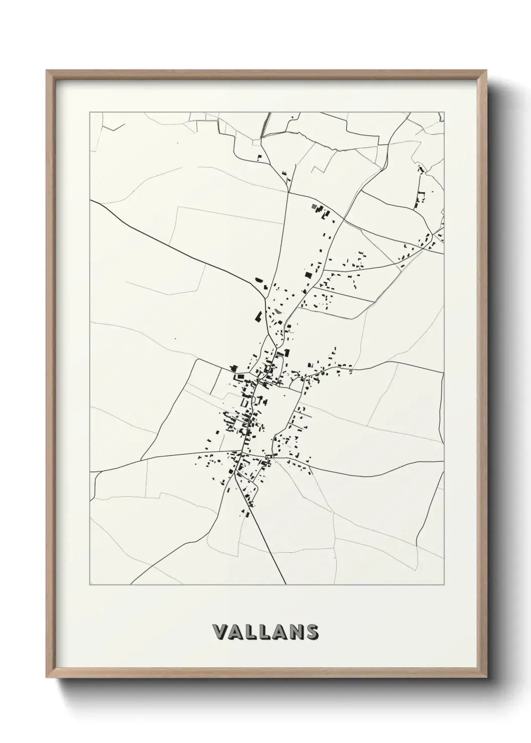 Un poster carte Vallans