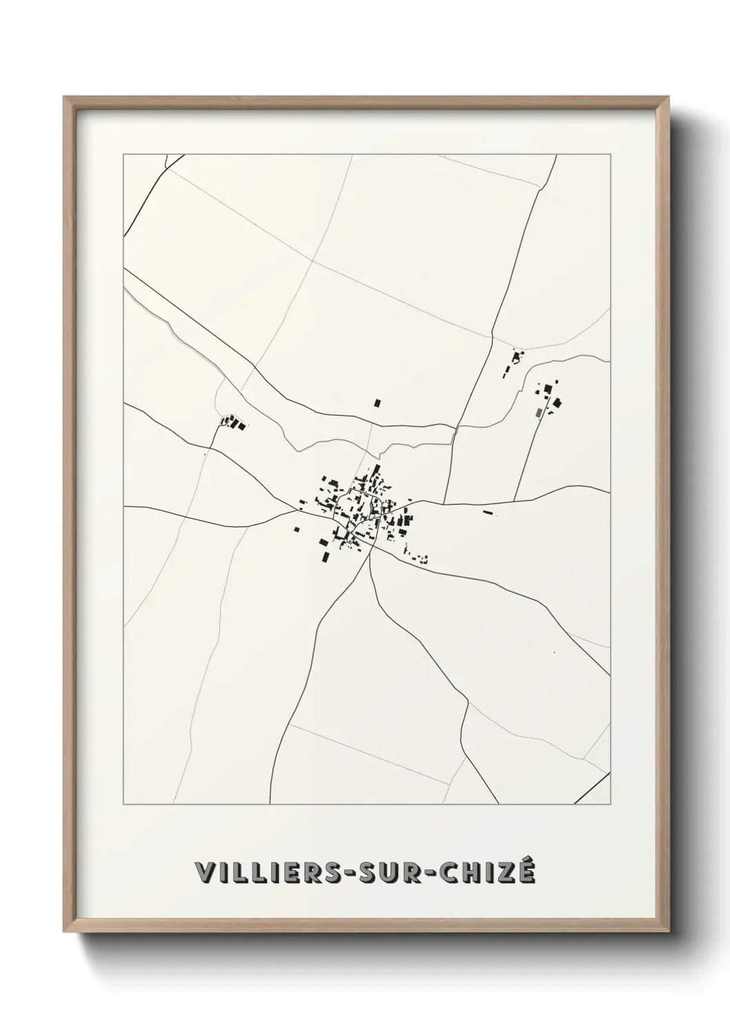 Un poster carte Villiers-sur-Chizé