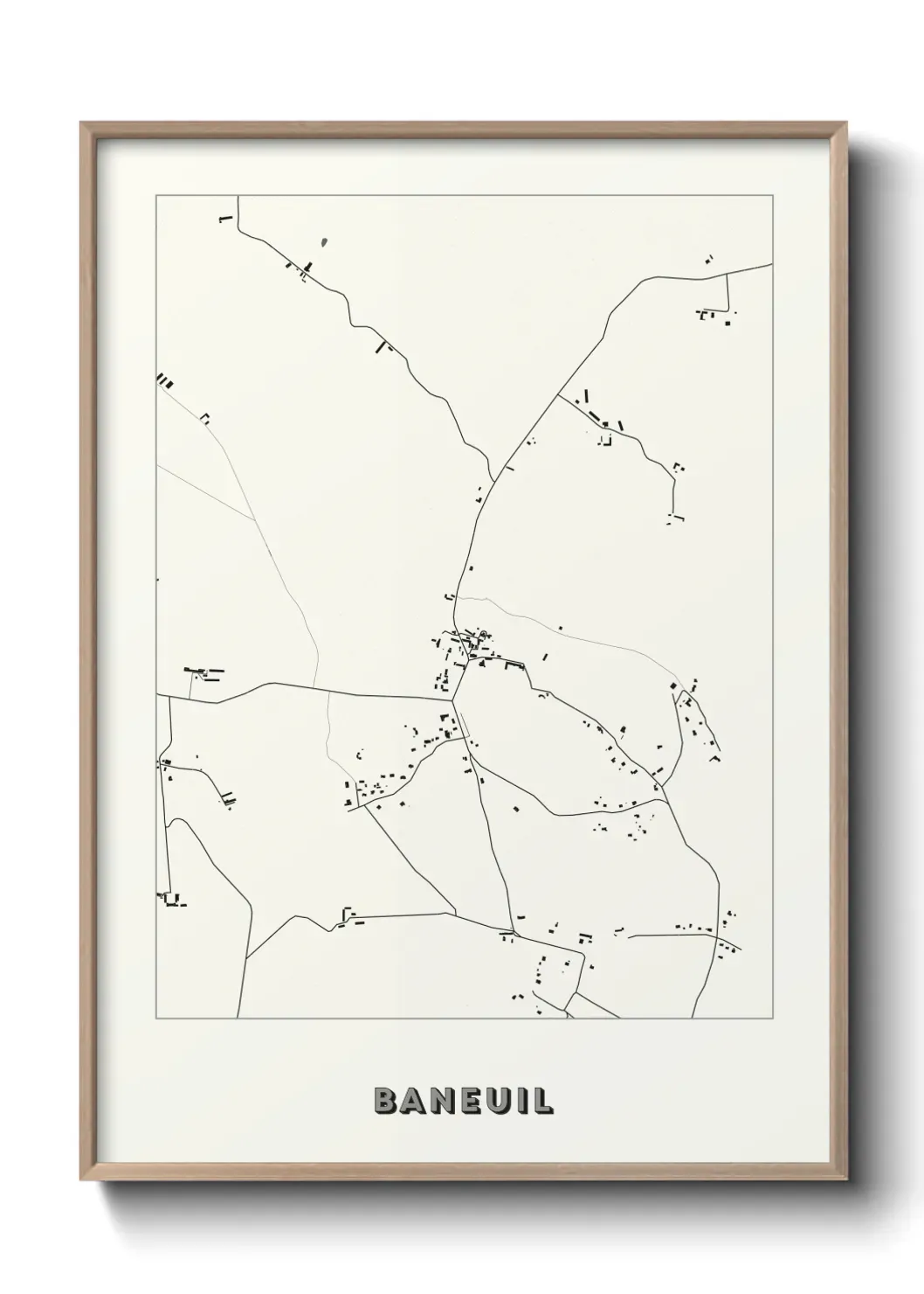Un poster carte Baneuil
