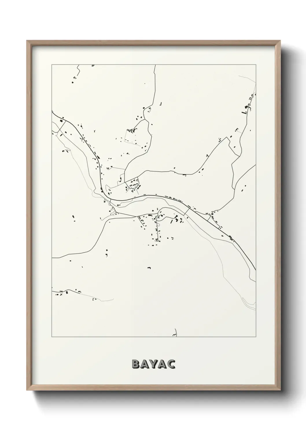Un poster carte Bayac