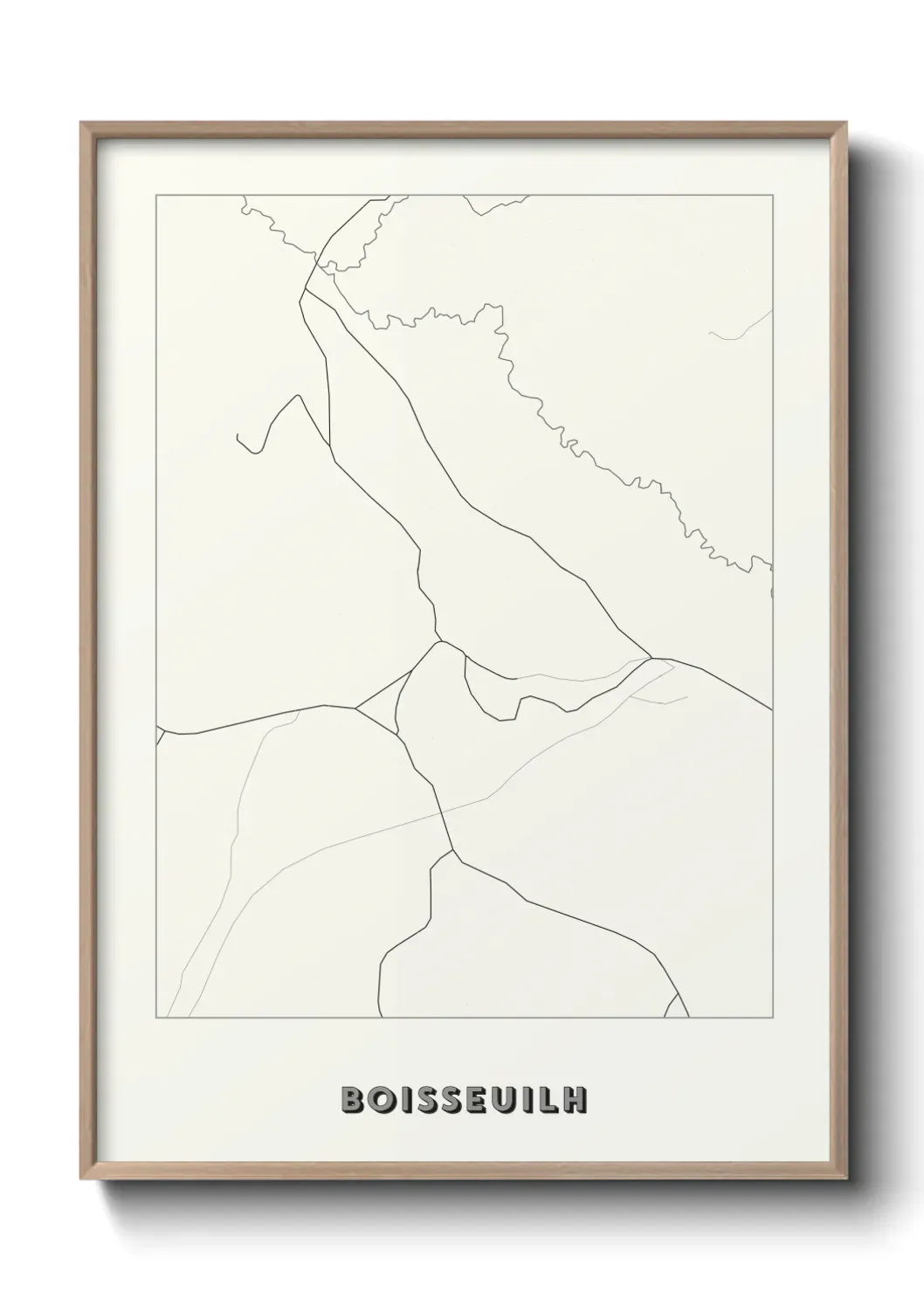 Un poster carte Boisseuilh