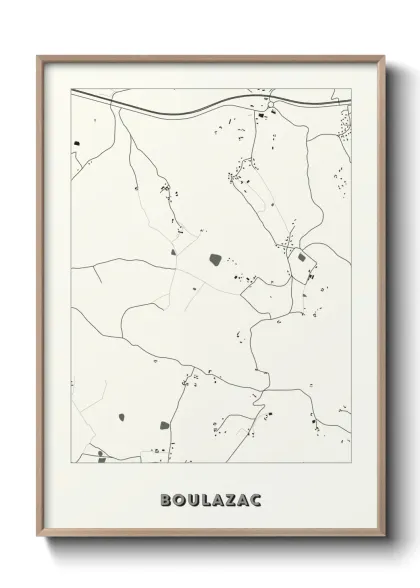 Une affiche de carte sur Boulazac