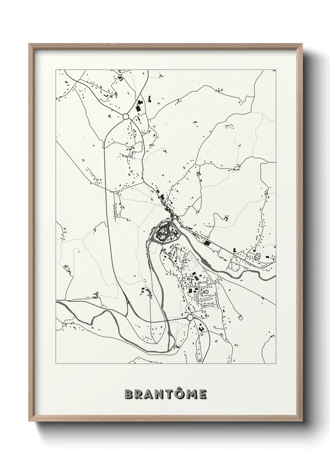 Un poster carte Brantôme