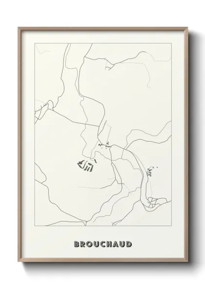 Une affiche de carte sur Brouchaud