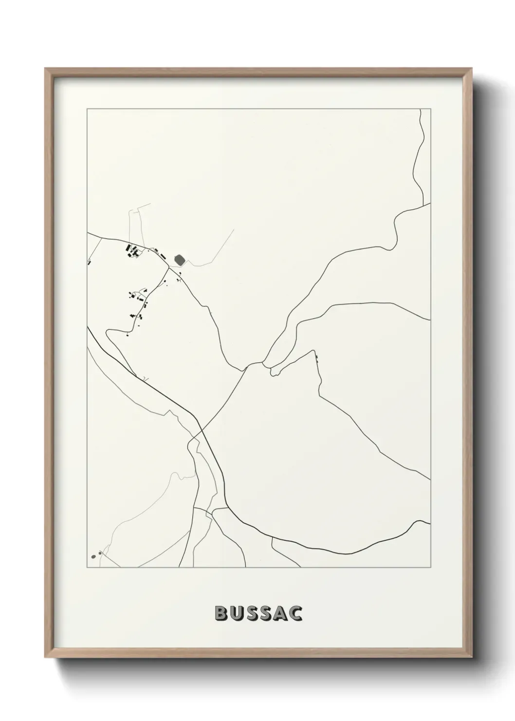 Un poster carte Bussac