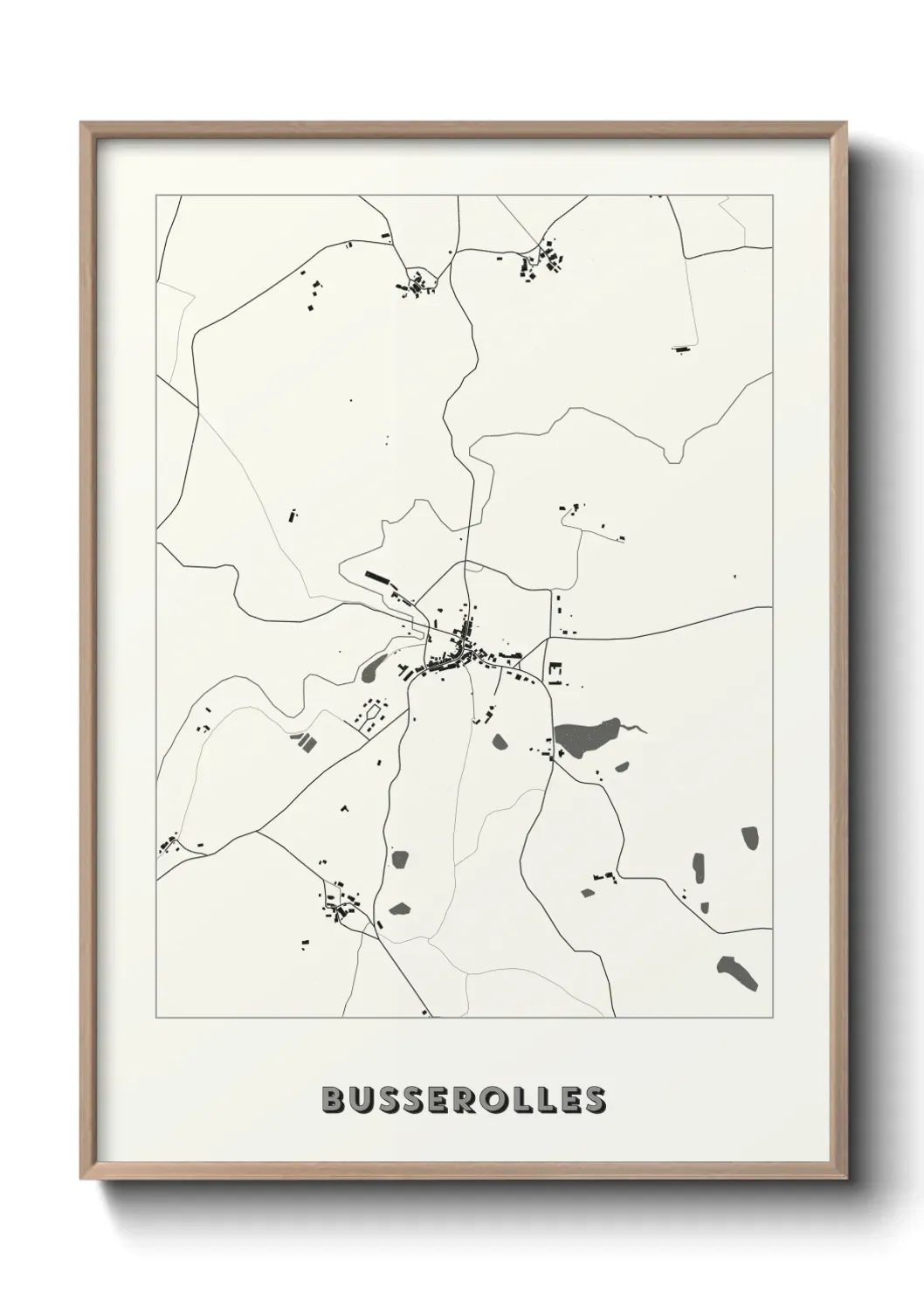 Un poster carte Busserolles