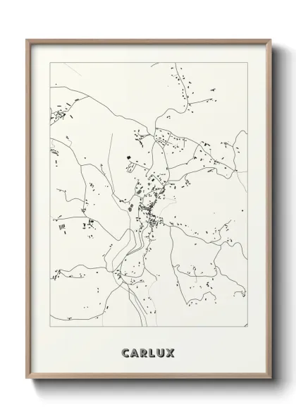 Une affiche de carte sur Carlux