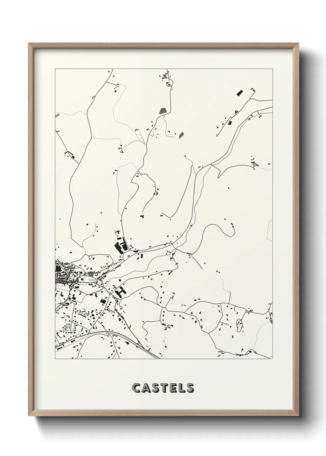 Un poster carte Castels