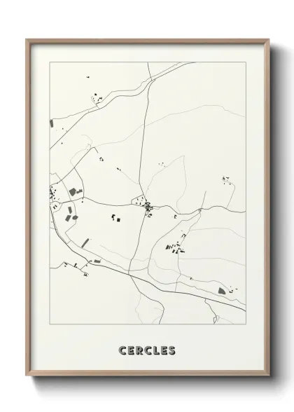 Une affiche de carte sur Cercles