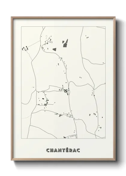 Une affiche de carte sur Chantérac