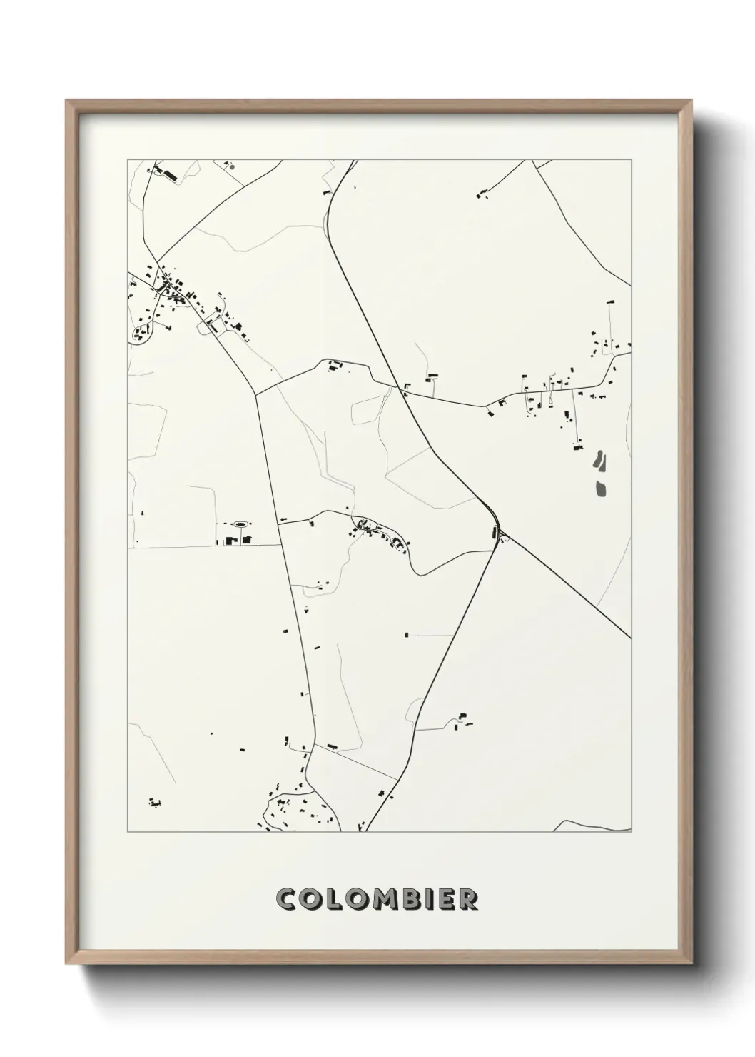 Un poster carte Colombier
