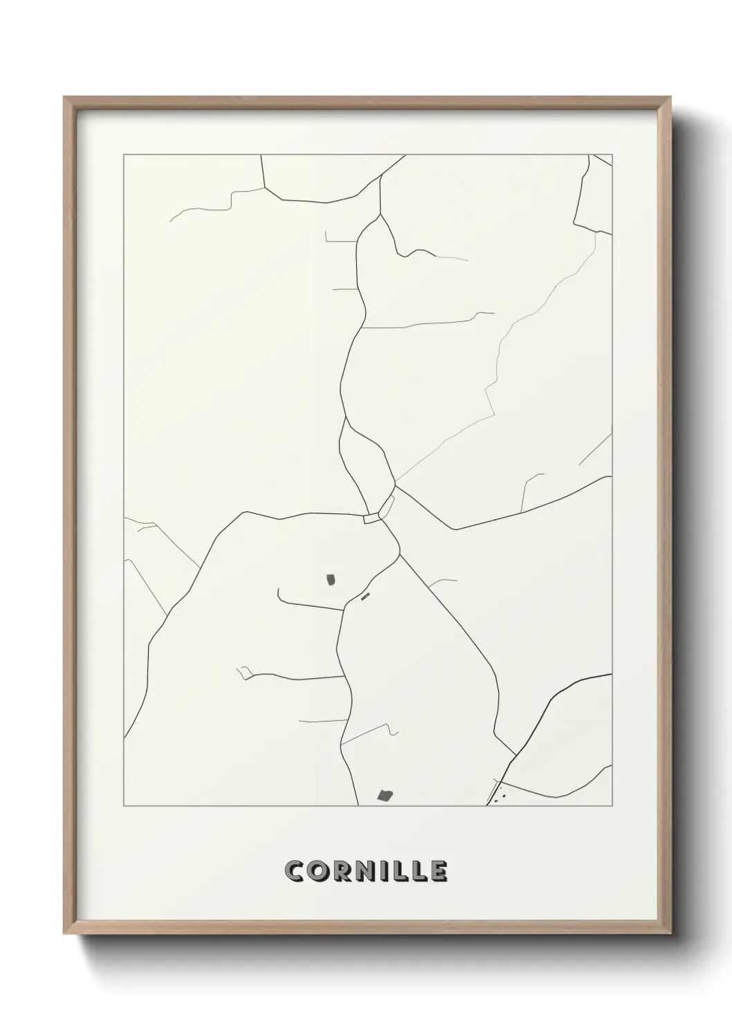 Un poster carte Cornille