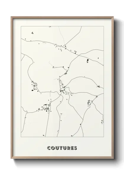 Une affiche de carte sur Coutures