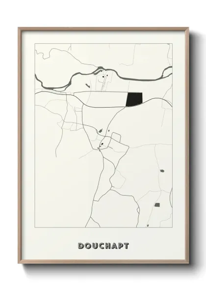 Une affiche de carte sur Douchapt
