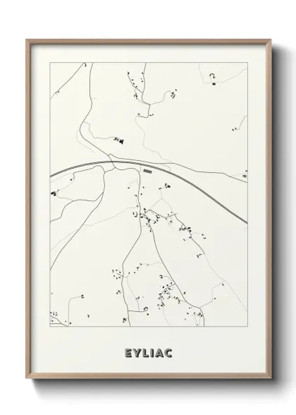 Une affiche de carte sur Eyliac