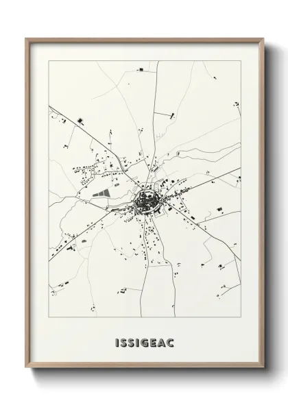 Une affiche de carte sur Issigeac